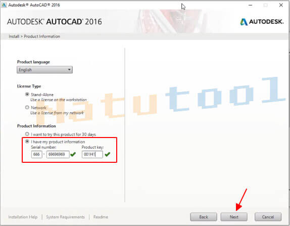 Product-key-AutoCAD-2016
